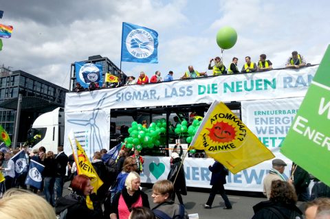 Impressionen von der Energiewende-Demo in Berlin