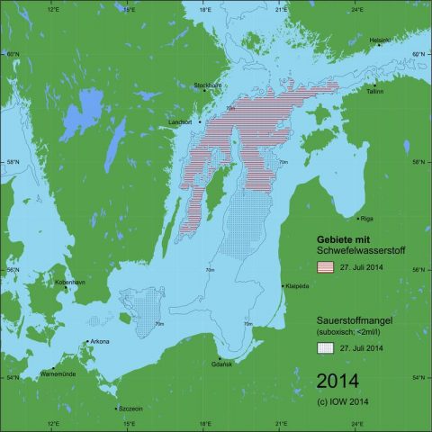 Riesige Gebiete des Ostseegrundes voller Schwefelwasserstoff
