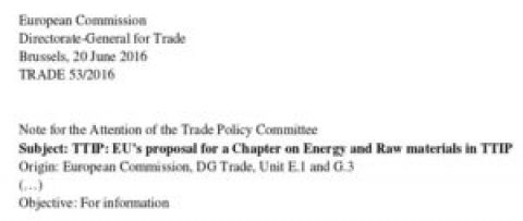 TTIP: EU-Entwurf zu "Energie und Rohstoffe" – Ingenieurbüro Matthaei