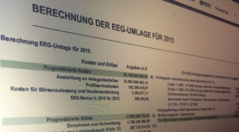 Eingeladen, zu hinterfragen – Berechnung der EEG Umlage 2015