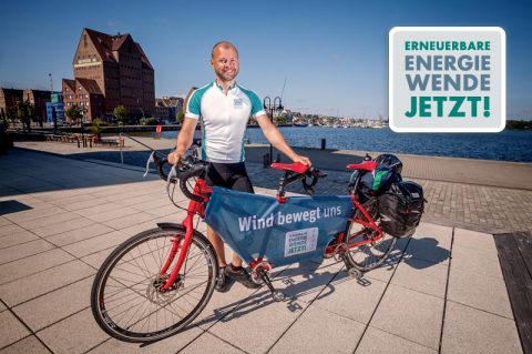 Mit dem WindRAD 2900 Kilometer zu den Projekten der Energiewende