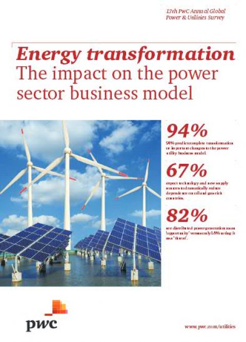 PwC-Studie: 41% der Versorger weltweit sehen Abschluss der Wende bis 2030