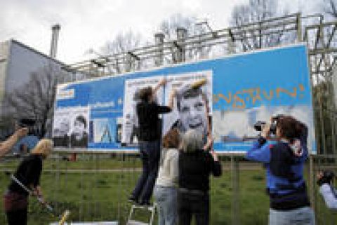 Kunstaktion gegen Kohle