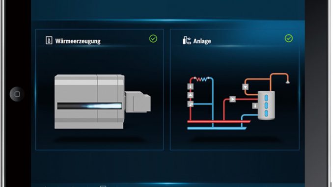 Visualisierung einer digitalen und smart eingebundenen Heizung. Grafik: Buderus